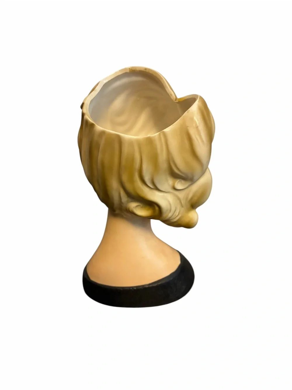 Vintage Napcoware C7471 Blonde Lady Head Vase Pearl Brooch Ceramic 60s Japan